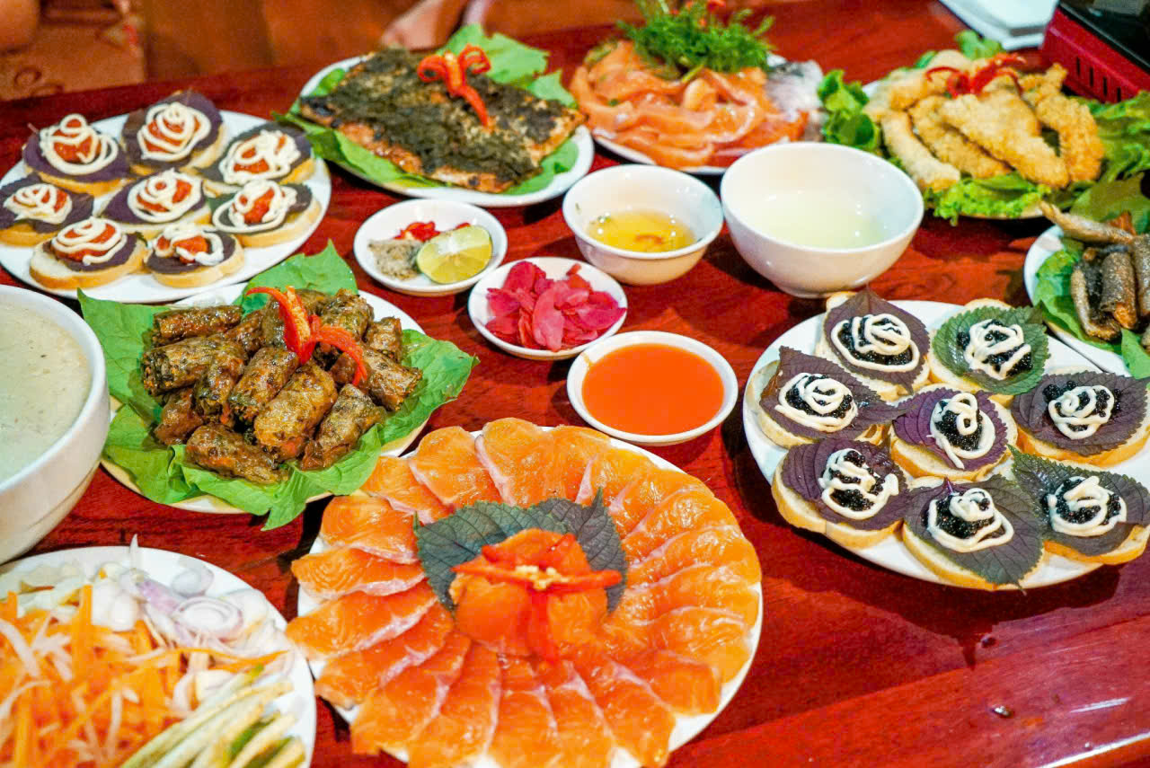 nhà hàng cá hồi xuân bắc chiềng đi